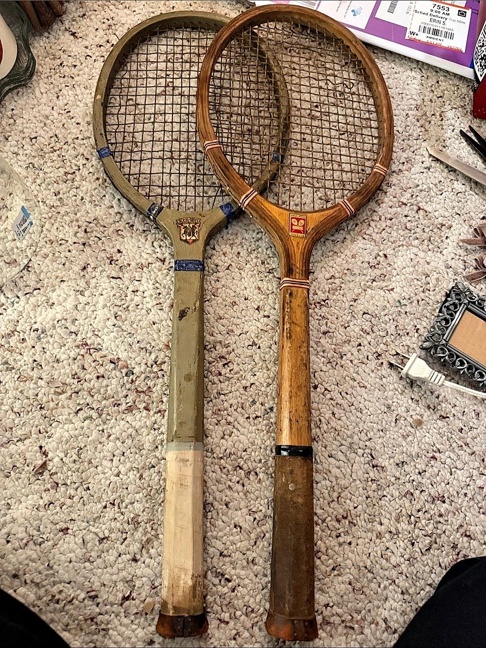 2 Vintage Wooden Tennis Rackets